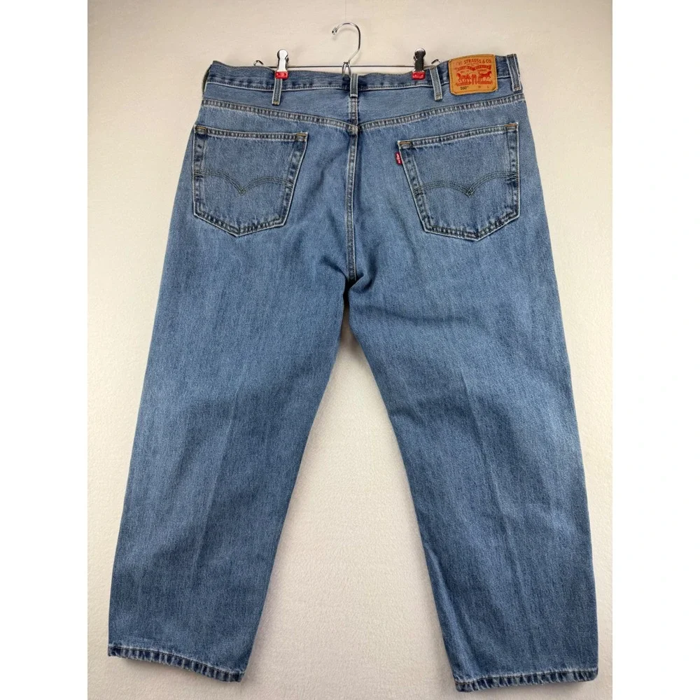 Levi's 550 Relaxed Fit Jeans Mens 42x26 Blue Denim Tapered Leg Medium Wash